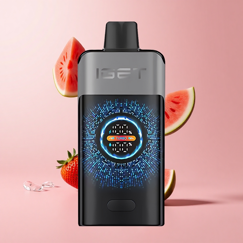 Strawberry Watermelon Ice IGET ONE 12000 Puffs 2700mAh Large Curve Screen