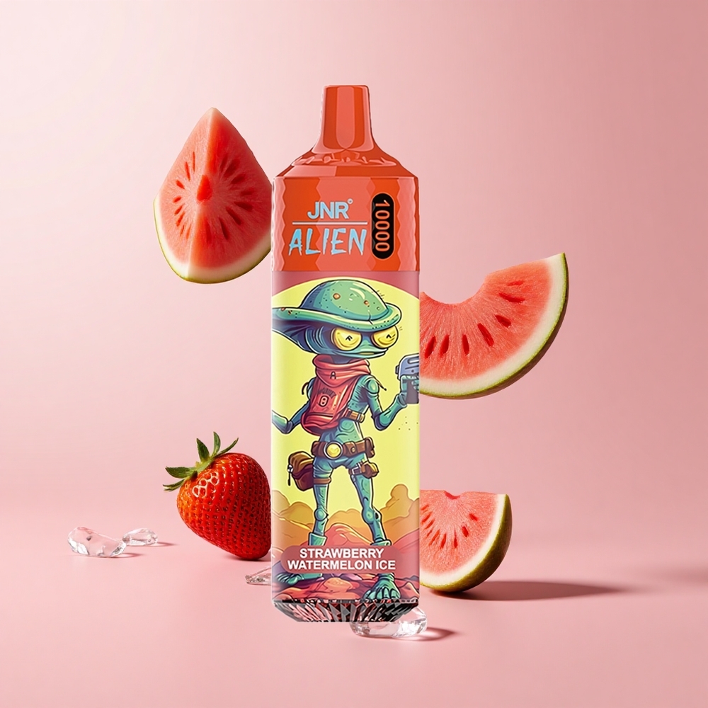 Strawberry Watermelon Ice JNR Alien 10000 Puffs 850mAh RGB LED