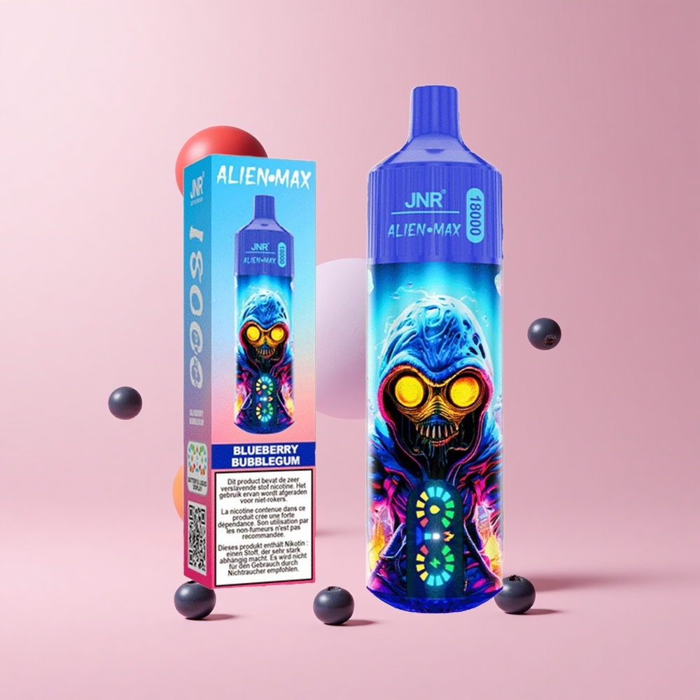 Blueberry Bubblegum JNR Alien Max 18000 Puffs Dual Mesh LED Disposable Vape