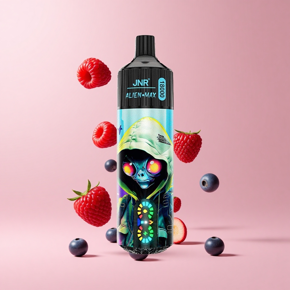 Blueberry Raspberry JNR Alien Max 18000 Puffs Dual Mesh 28ml LED