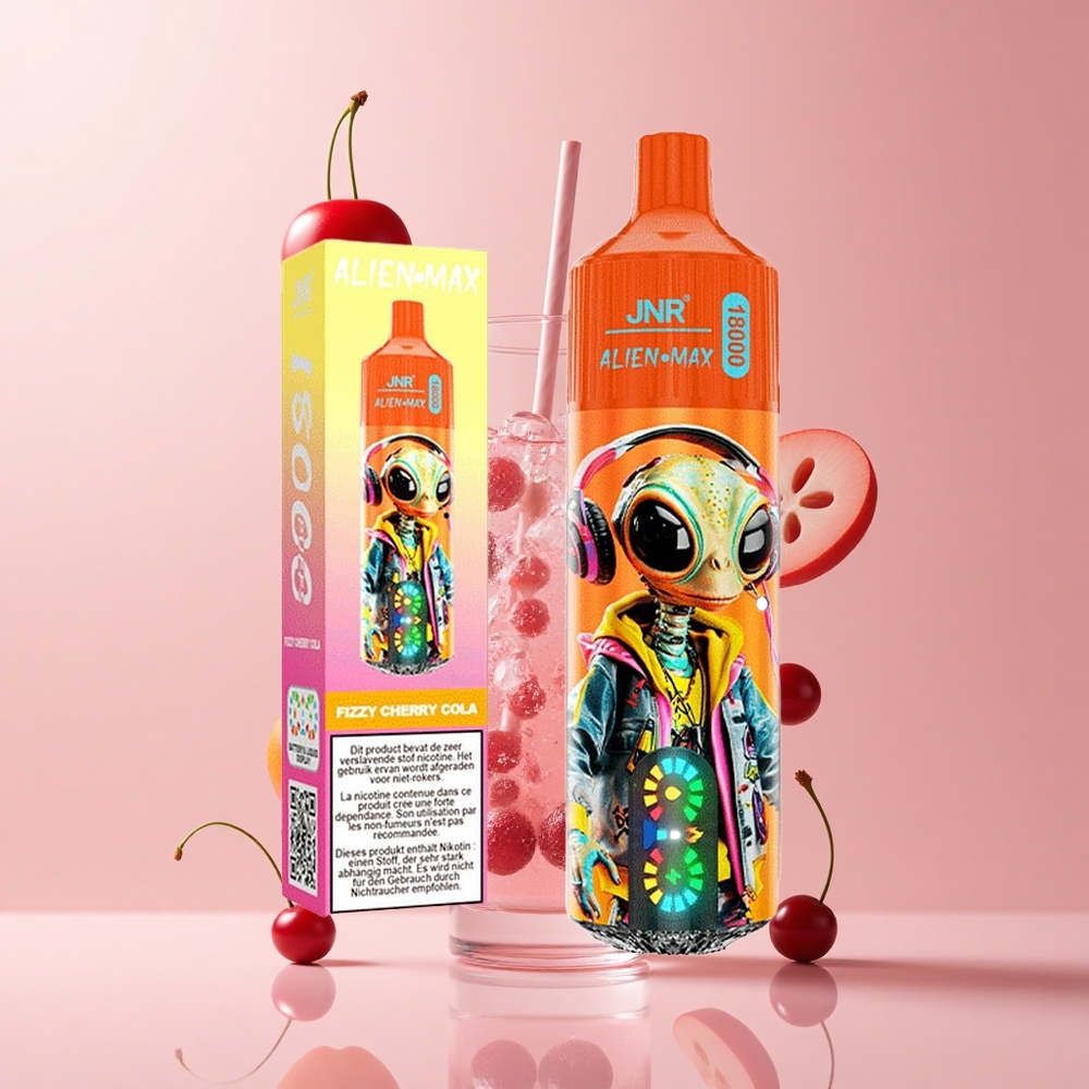 Fizzy Cherry Cola JNR Alien Max 18000 Puffs LED Dual Mesh Disposable