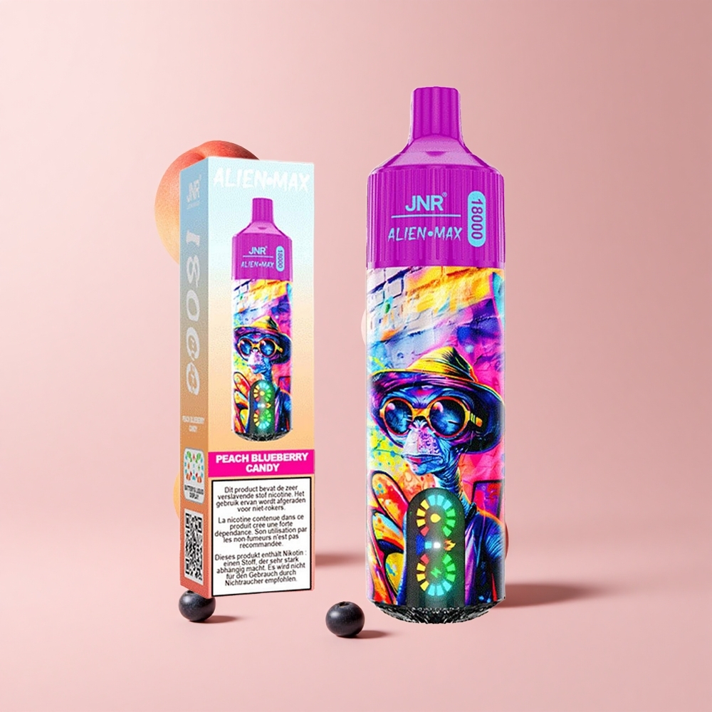 Peach Blueberry Candy JNR Alien Max 18000 Puffs Dual Mesh LED
