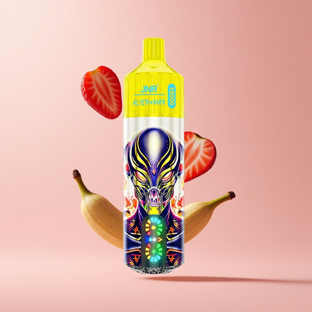 Strawberry Banana JNR Alien Max 18000 Puffs Dual Mesh LED Display