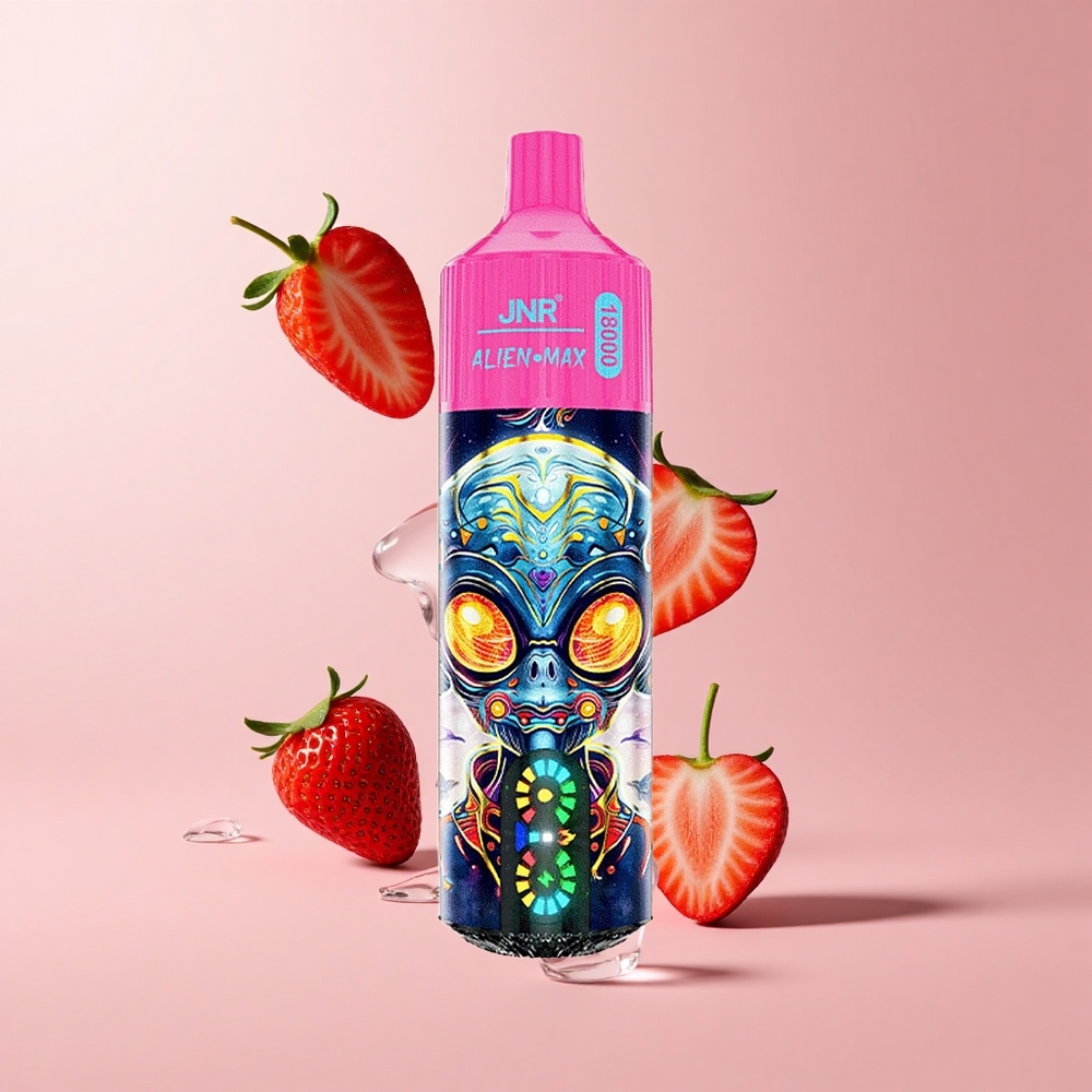 Strawberry Ice JNR Alien Max 18000 Puffs LED Dual Mesh Disposable Vape