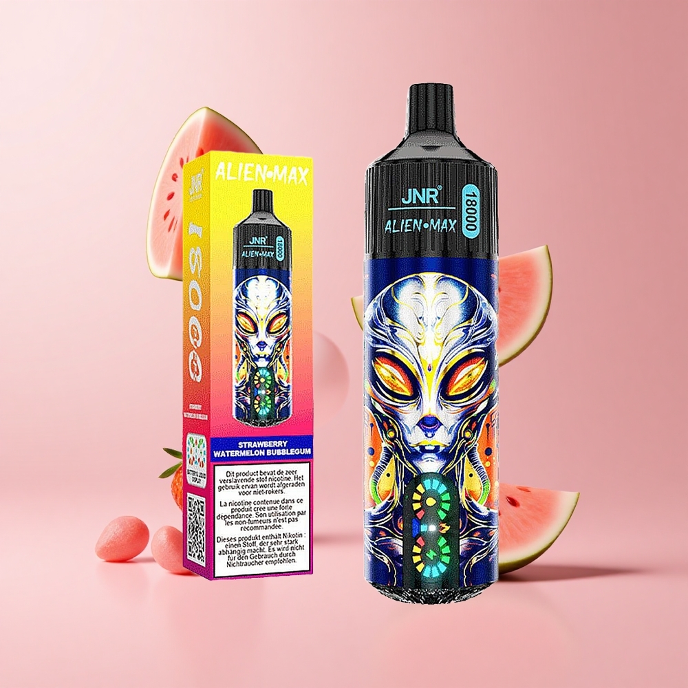 Strawberry Watermelon Bubblegum JNR Alien Max 18000 Puffs Smart LED Dual Mesh
