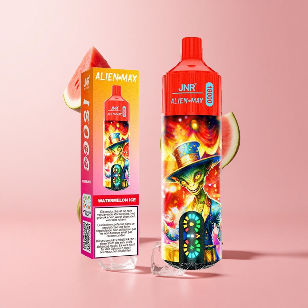 Watermelon Ice JNR Alien Max 18000 Puffs Dual Mesh LED Display