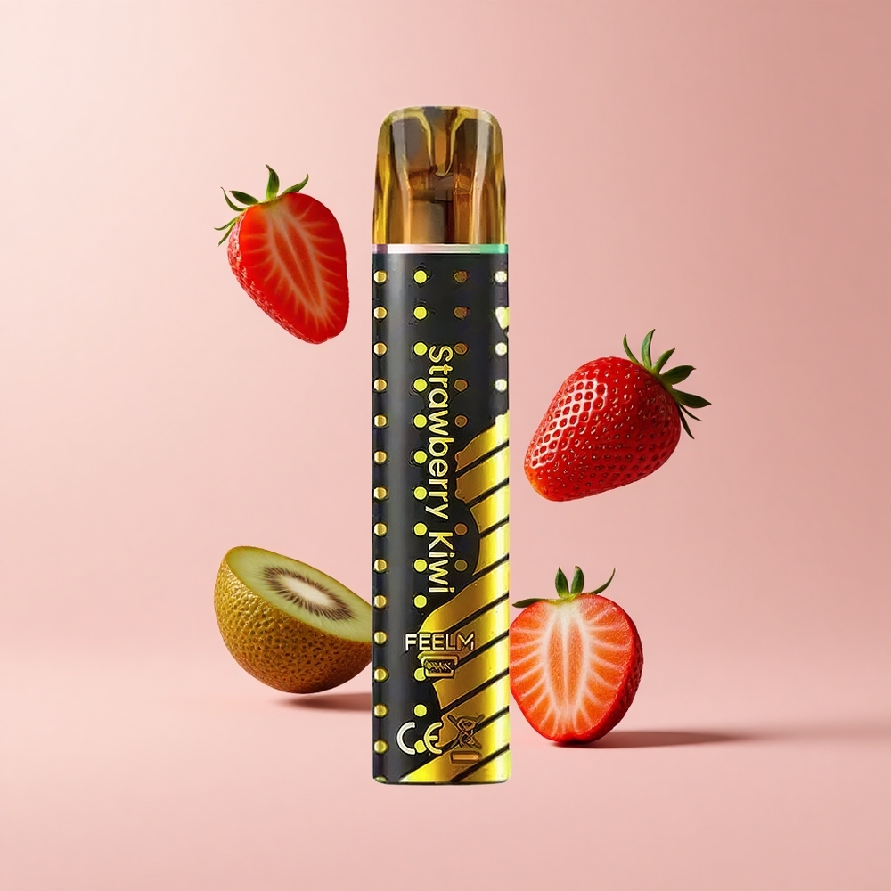 Strawberry Kiwi JNR Black&Golden 800 Puffs 550mAh Disposable Vape