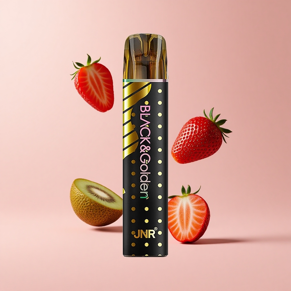 Strawberry Kiwi JNR Black&Golden 800 Puffs 550mAh Disposable Vape