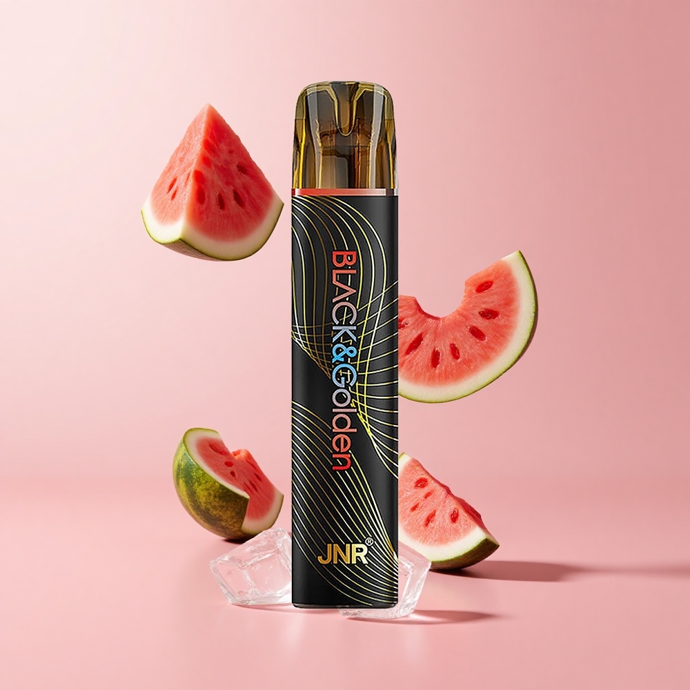 Watermelon Ice JNR Black&Golden 800 Puffs Disposable Vape 550mAh 2ml