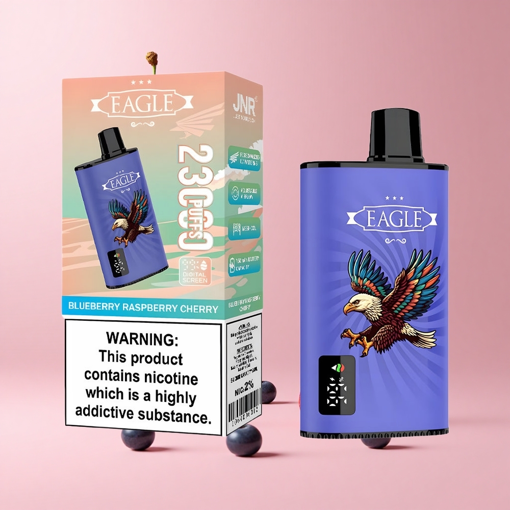 Blueberry Raspberry Cherry JNR EAGLE Smart 23000 Puffs Disposable Vape with Digital Screen