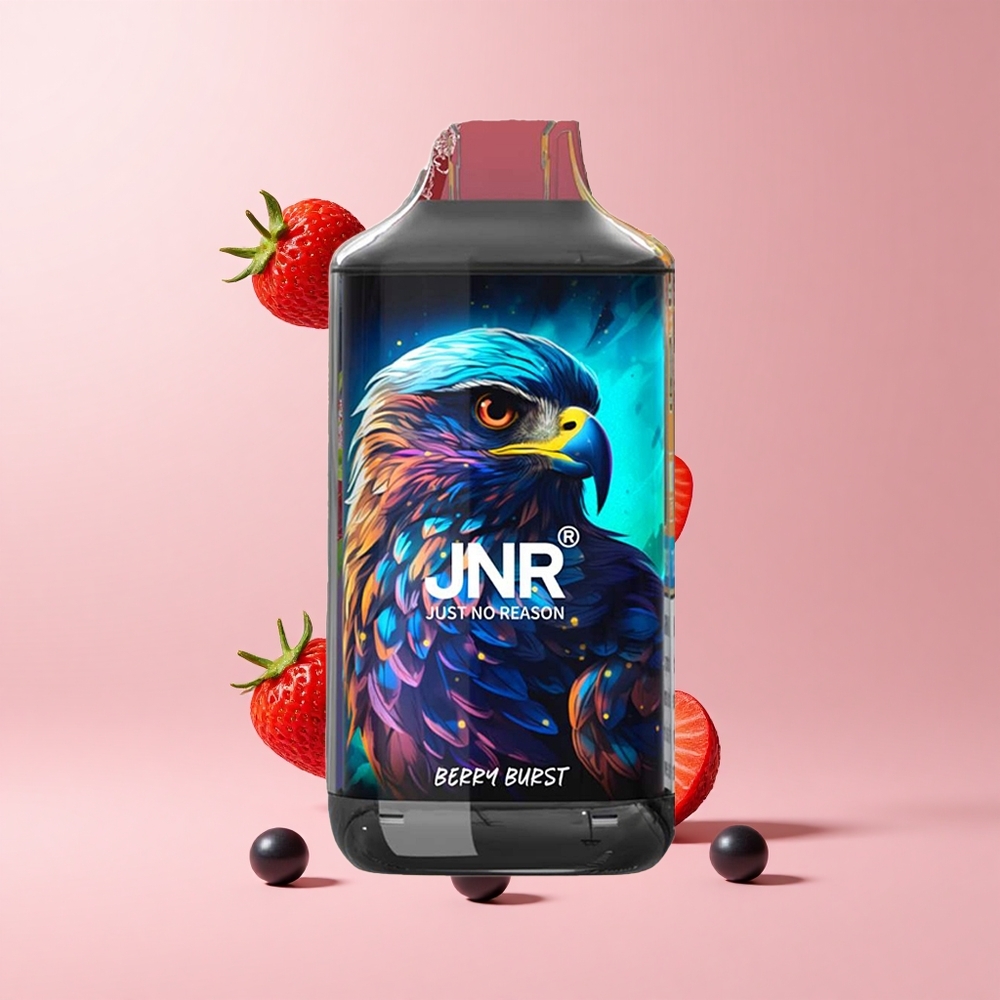 Berry Burst JNR Falcon 16000 Puffs Dual Mesh 22ml LED Display