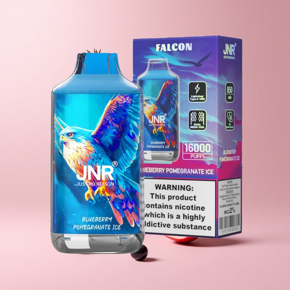 Blueberry Pomegranate Ice JNR Falcon 16000 Puffs 850mAh Dual Mesh Disposable Vape