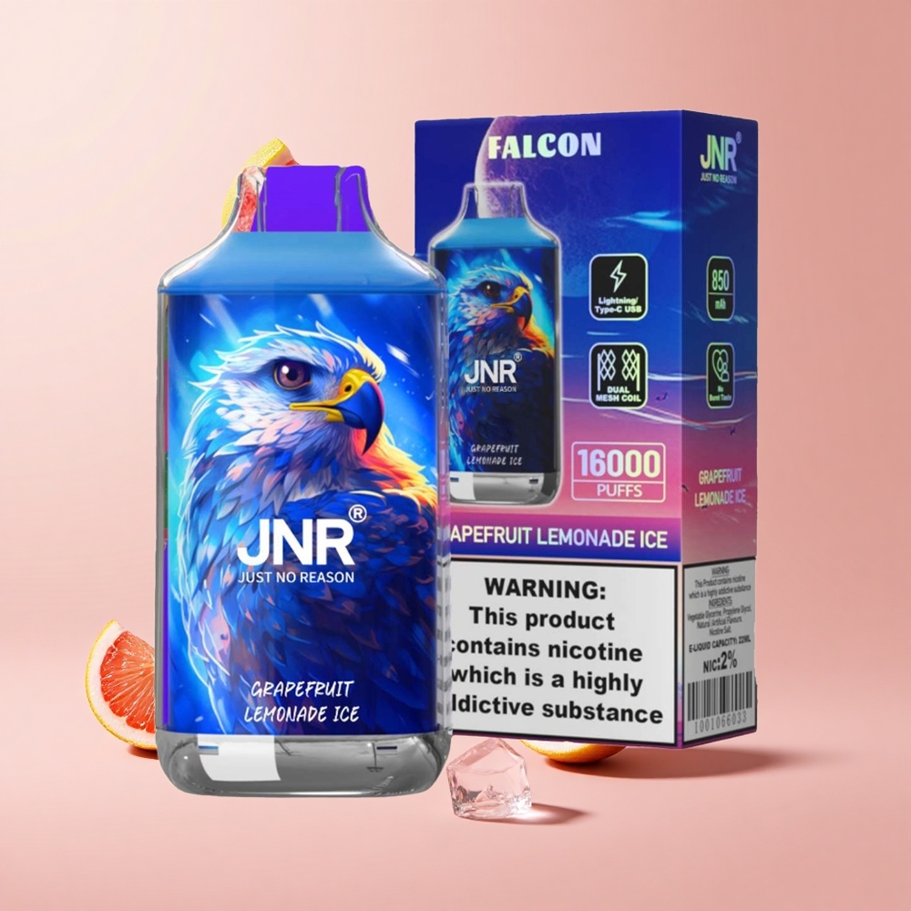 Grapefruit Lemonade Ice JNR Falcon 16000 Puffs Dual Mesh 850mAh