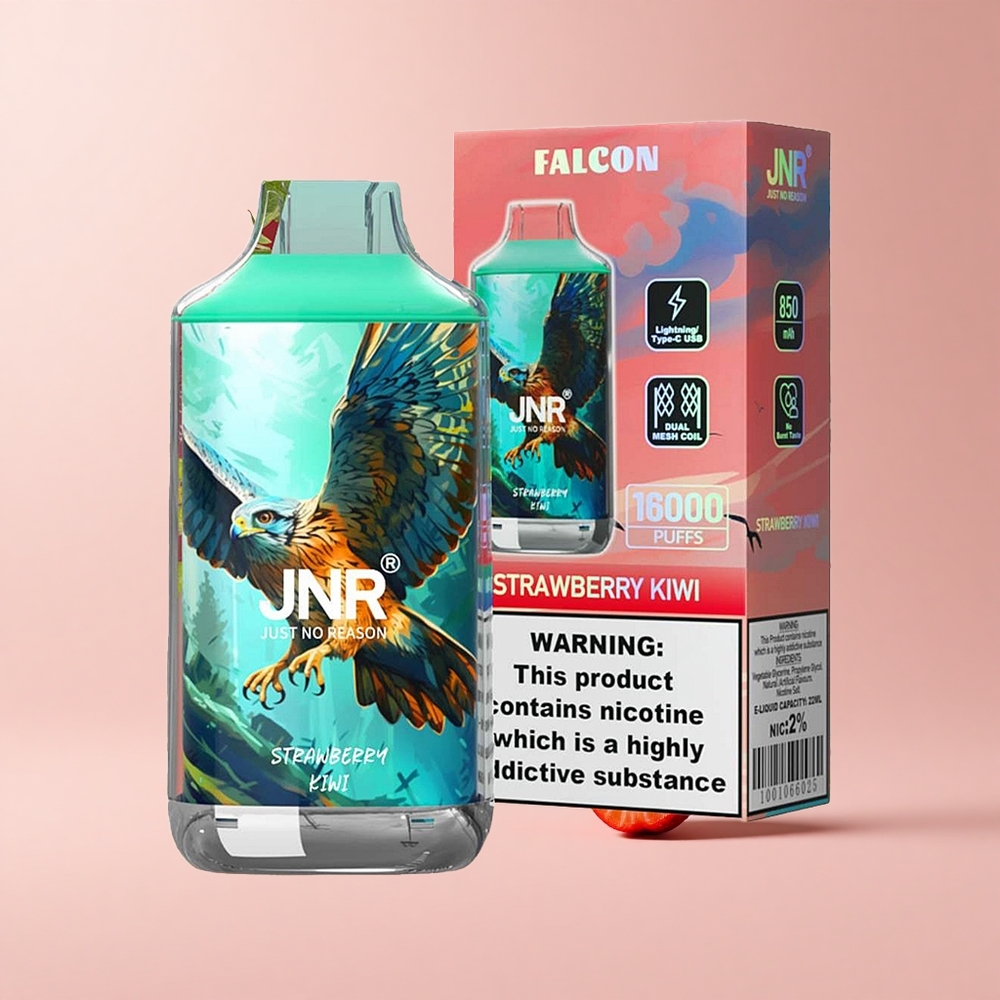 Strawberry Kiwi JNR Falcon 16000 Puffs 850mAh 22ml Dual Mesh