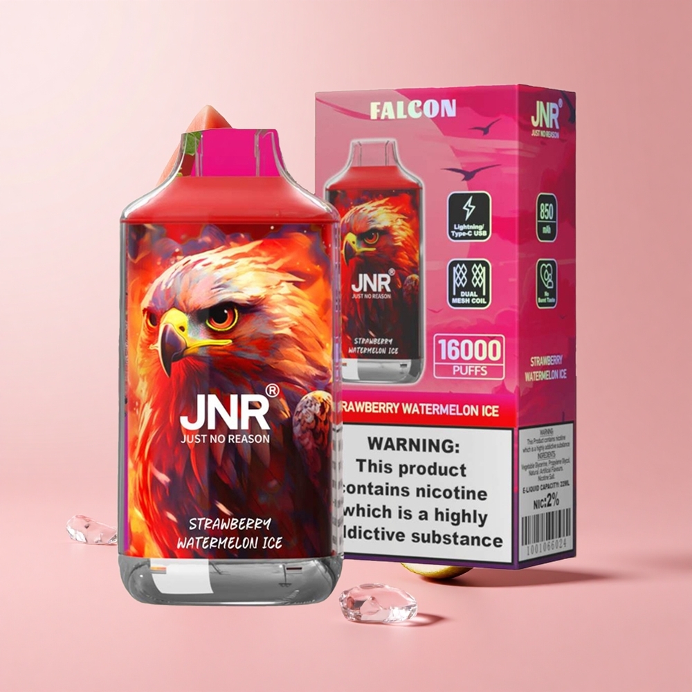 Strawberry Watermelon Ice JNR Falcon 16000 Puffs 850mAh Dual Mesh