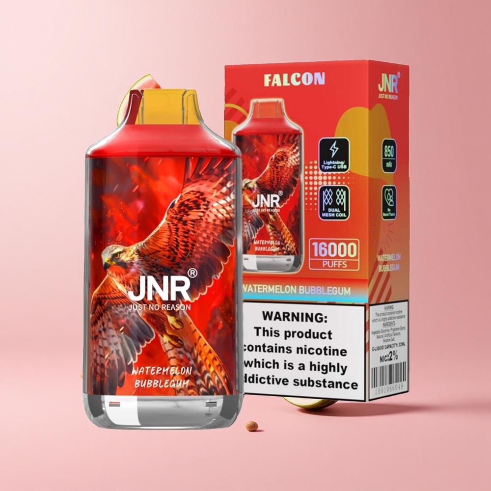 Watermelon Bubblegum JNR Falcon 16000 Puffs 850mAh 22ml Dual Mesh