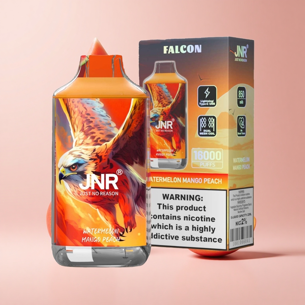 Watermelon Mango Peach JNR Falcon 16000 Puffs 850mAh Dual Mesh