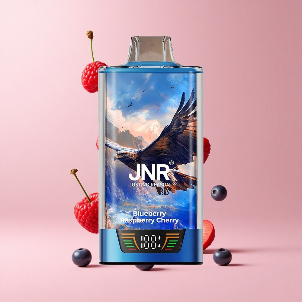 Blueberry Raspberry Cherry JNR Falcon Pro 28000 30ml 5% Nicotine Smart Display