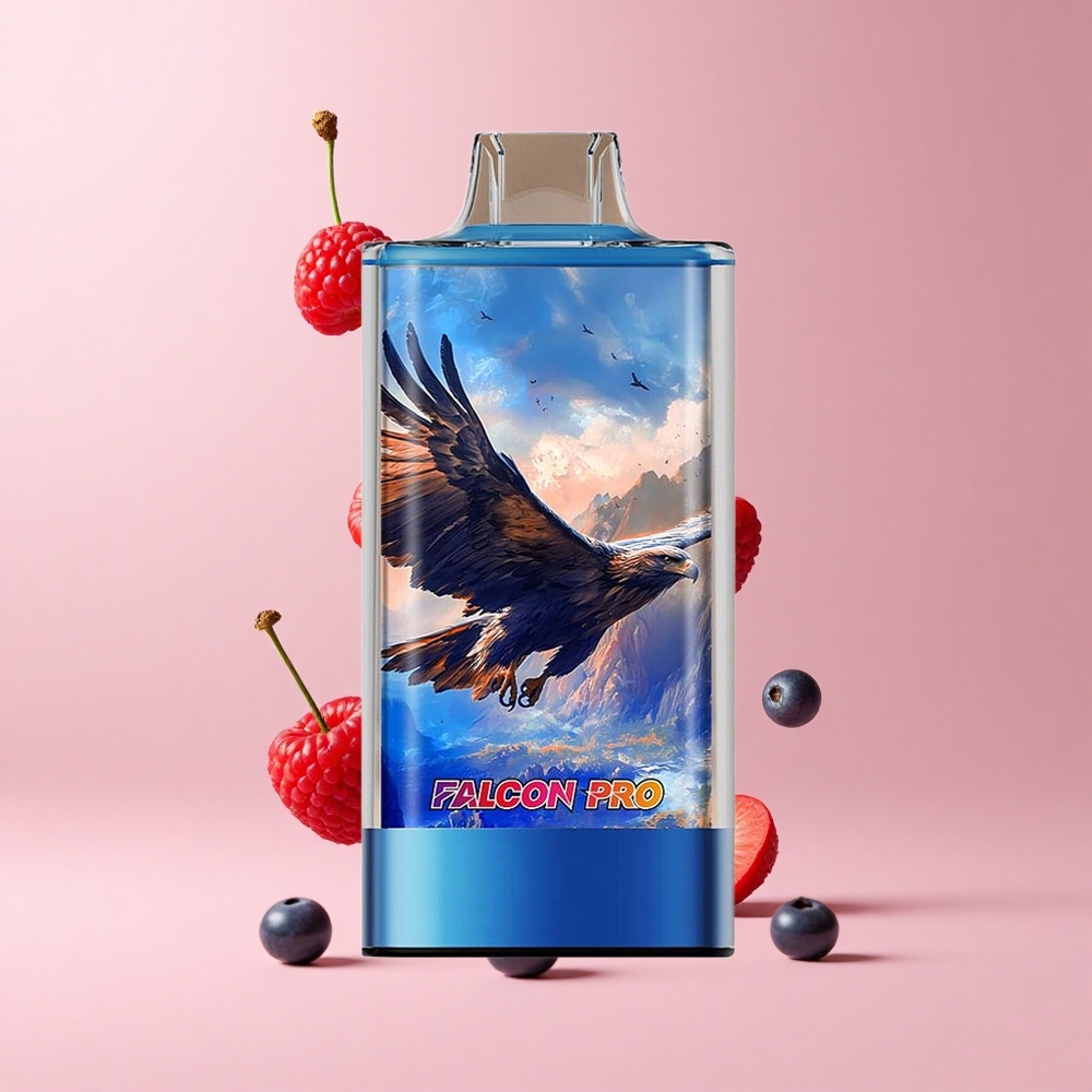 Blueberry Raspberry Cherry JNR Falcon Pro 28000 30ml 5% Nicotine Smart Display