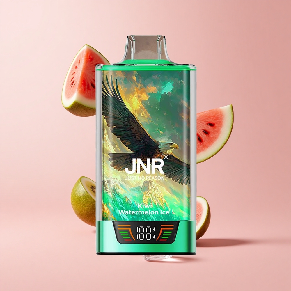Kiwi Watermelon Ice JNR Falcon Pro 28000 30ml 5% Nicotine Smart Display Dual Mesh