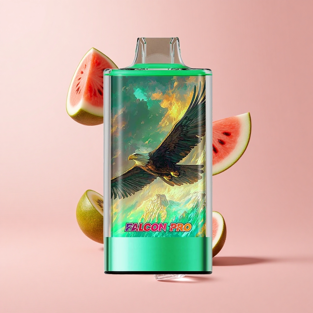 Kiwi Watermelon Ice JNR Falcon Pro 28000 30ml 5% Nicotine Smart Display Dual Mesh