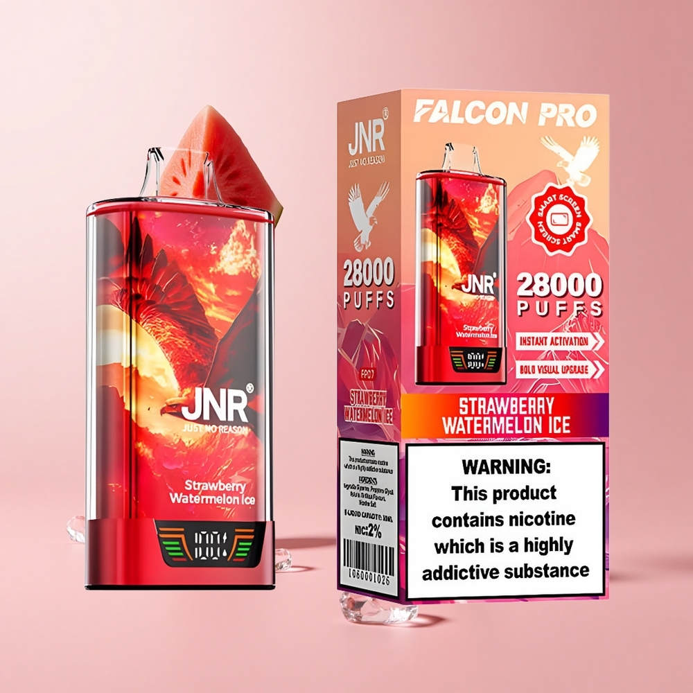 Strawberry Watermelon Ice JNR Falcon Pro 28000 30ml 5% Nicotine Smart Display