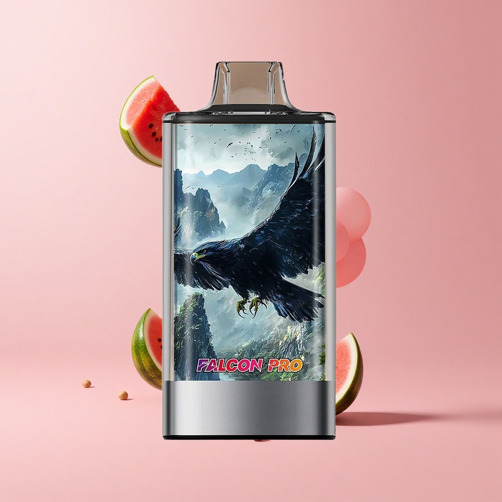 Watermelon Bubblegum JNR Falcon Pro 28000 30ml 5% Nicotine Nic Smart Display