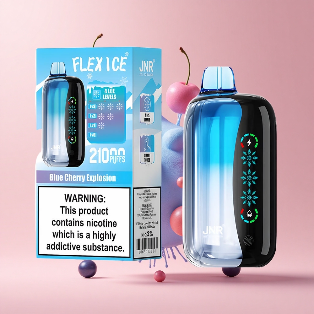 Blue Cherry Explosion JNR Flex Ice 21000 Puffs Adjustable Airflow Touch Screen