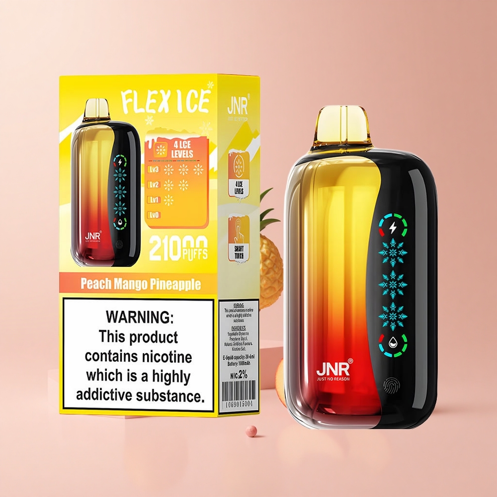 Peach Mango Pineapple JNR Flex Ice 21000 Puffs Touch Screen Dual Mesh