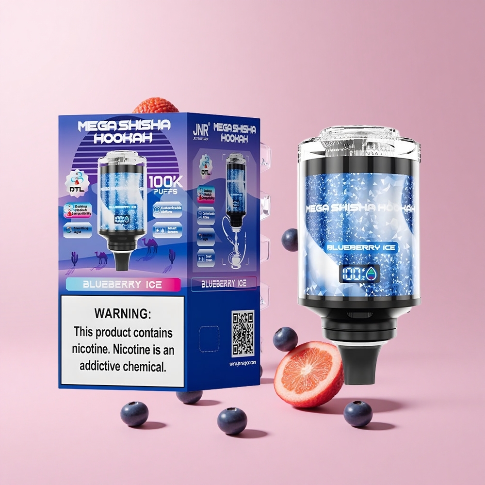 Blueberry Ice JNR Mega Shisha 100K 60ml 2200mAh Desktop Hookah