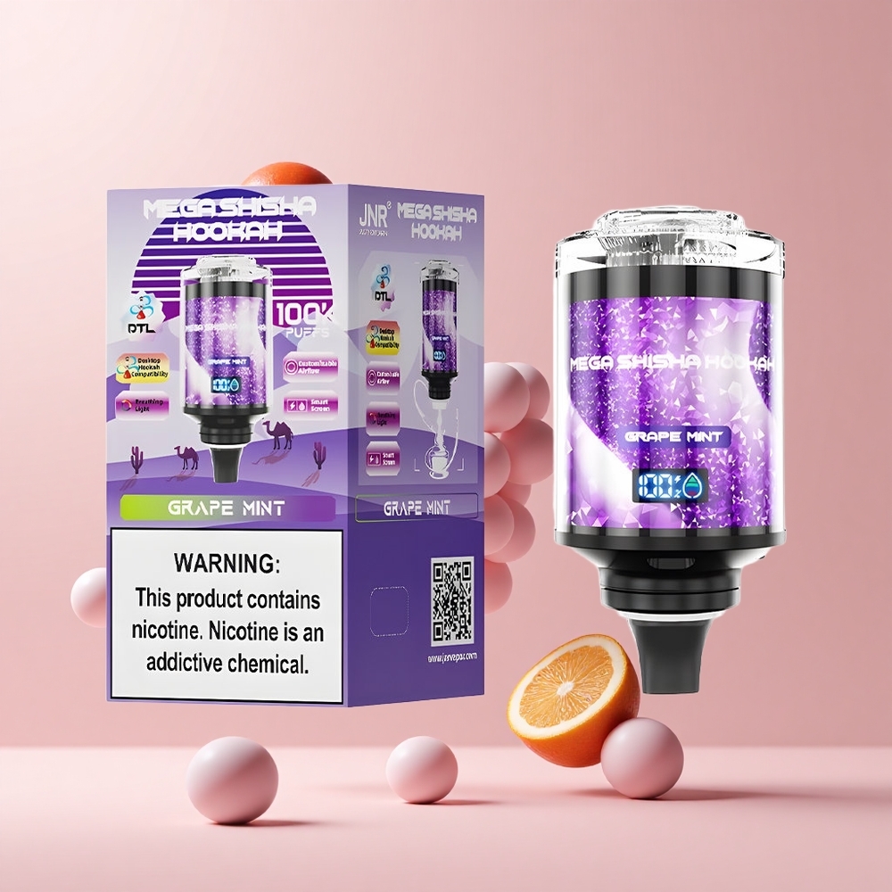 Grape Mint JNR Mega Shisha 100K Desktop 2200mAh Airflow