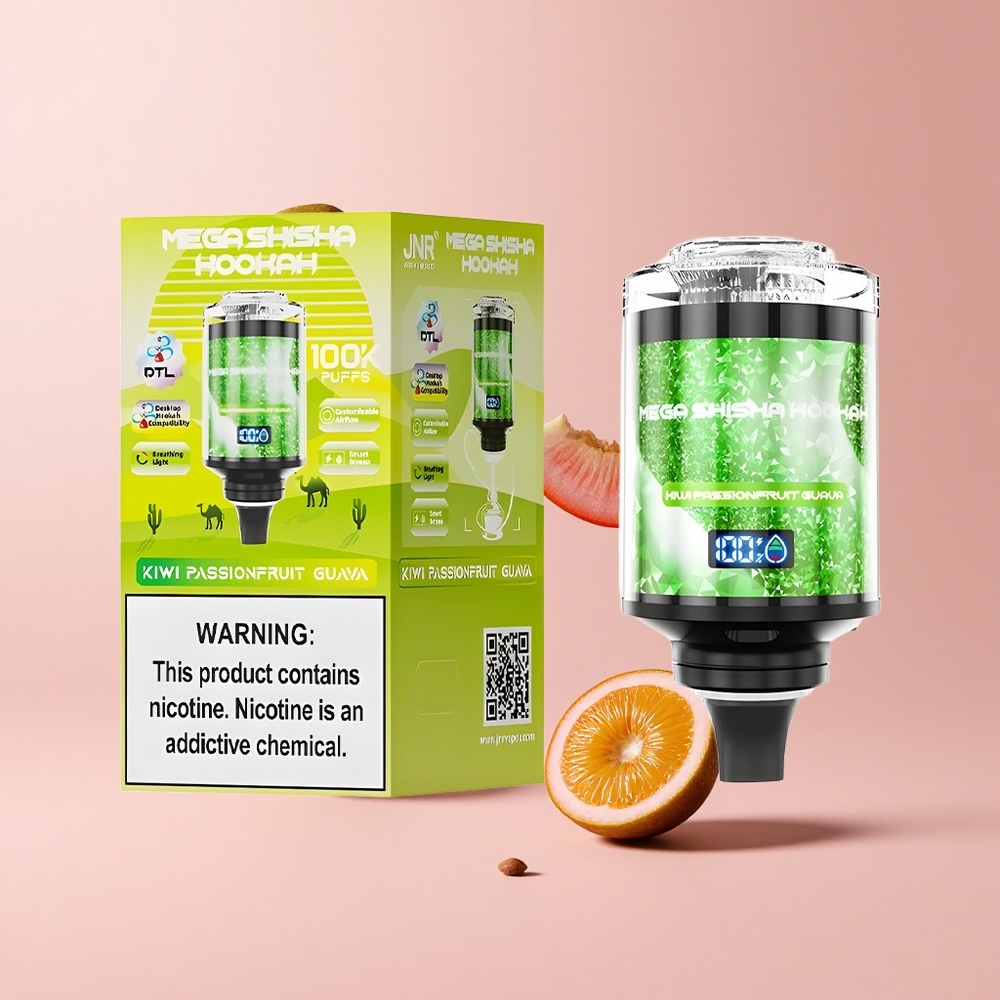 Kiwi Passionfruit Guava JNR Mega Shisha 100K 2200mAh Type-C Desktop