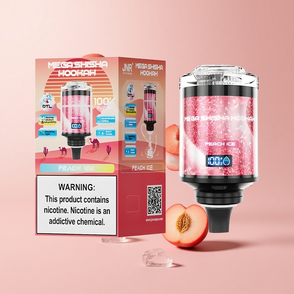 Peach Ice JNR Mega Shisha 100K 2200mAh Type-C Desktop