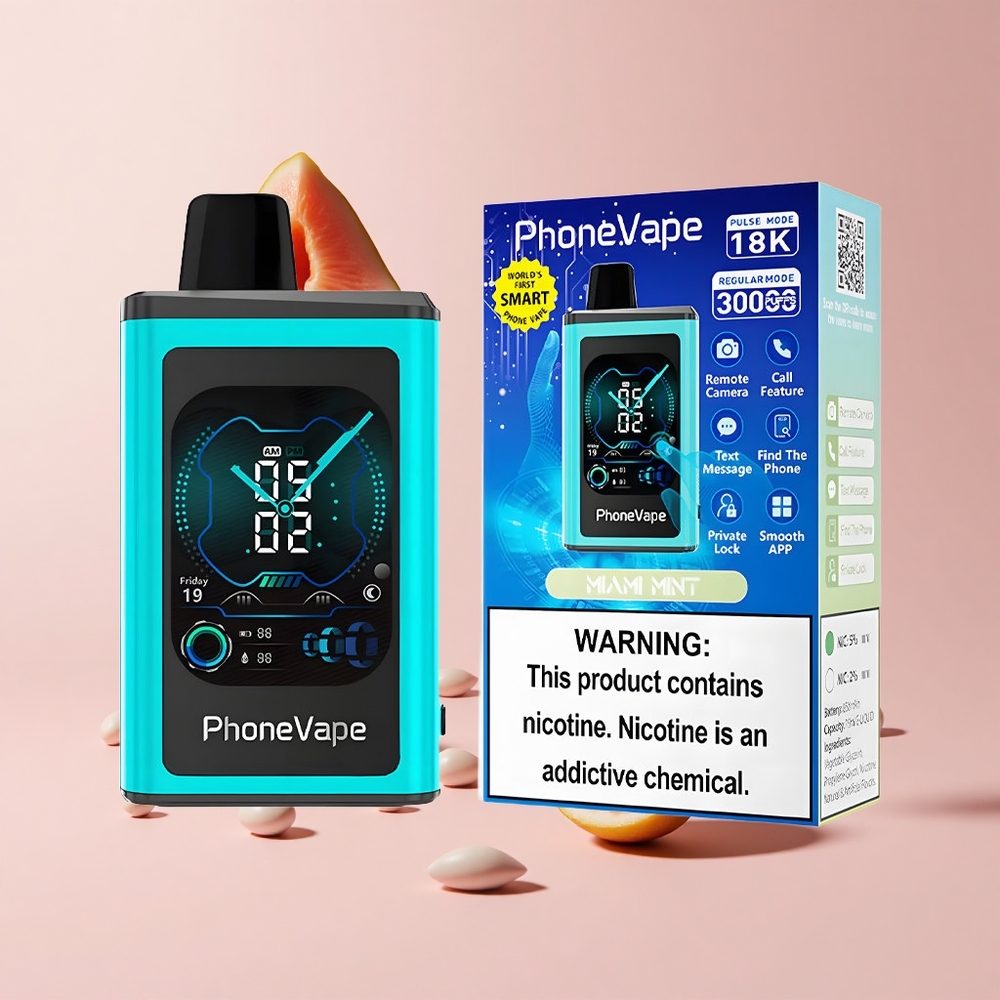 Miami Mint JNR PhoneVape 30000 Turbo Rechargeable Disposable Vape