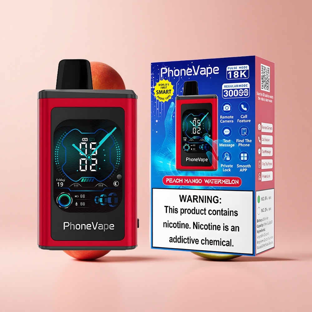 Peach Mango Watermelon JNR PhoneVape 30000 Turbo App Disposable Vape
