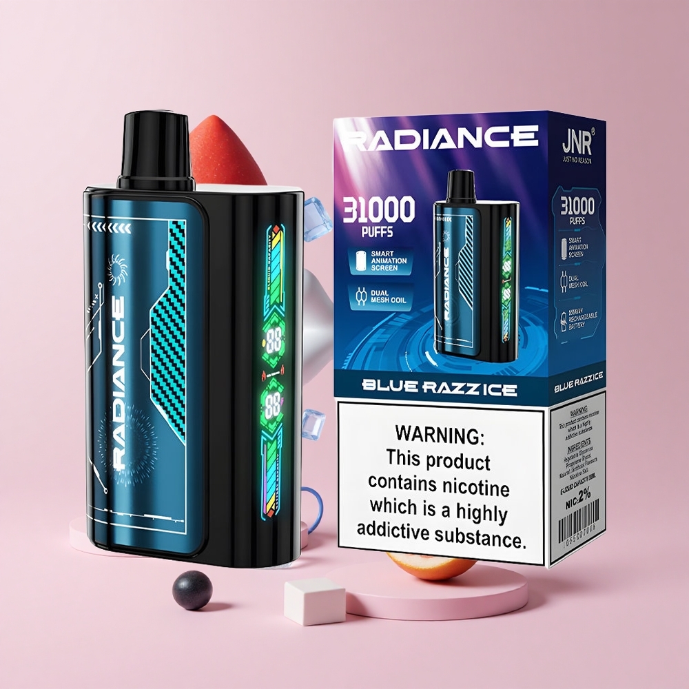 Blue Razz Ice JNR Radiance 31000 Puffs Dual Mesh Rechargeable