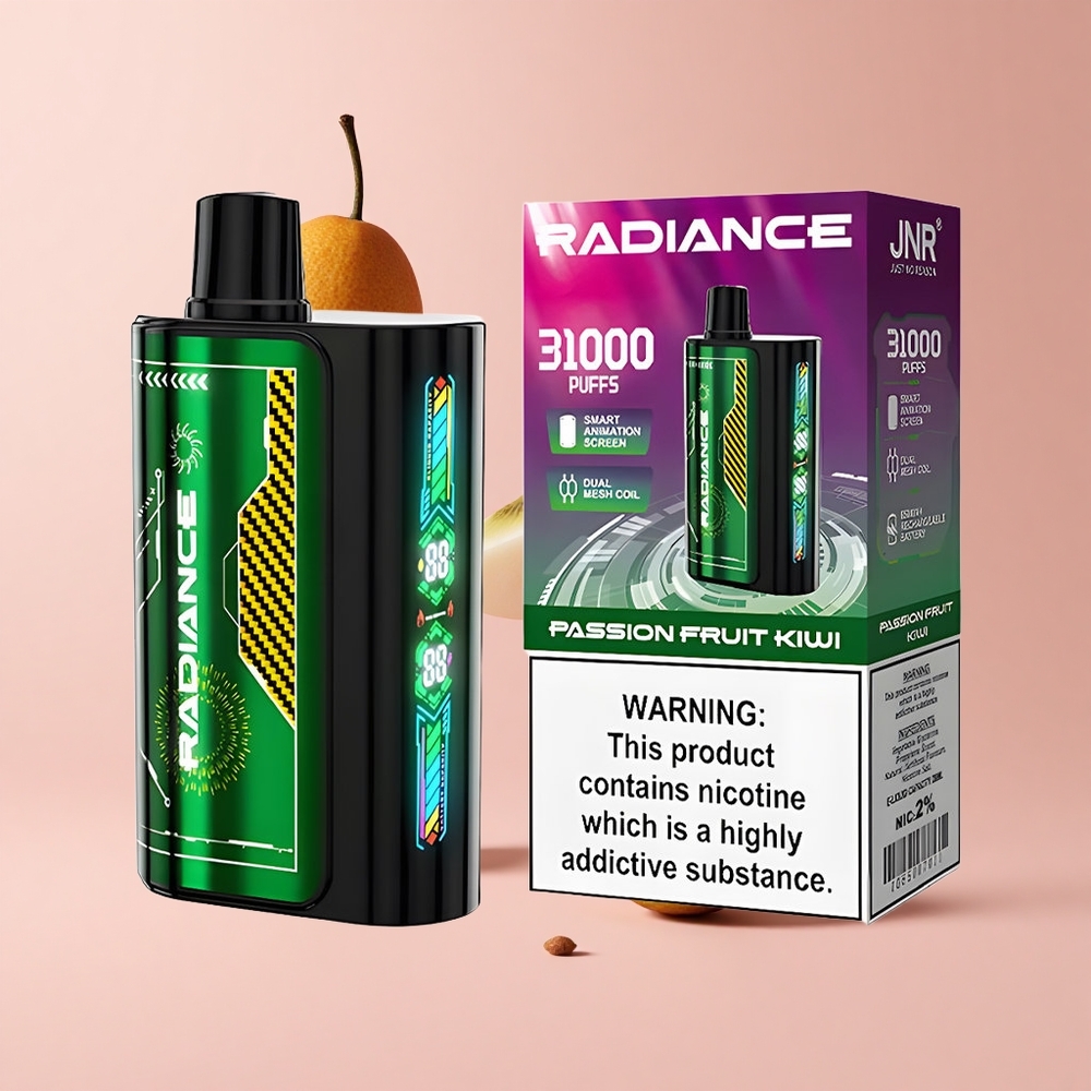Passion Fruit Kiwi JNR Radiance 31000 Puffs Dual Mesh Disposable Vape