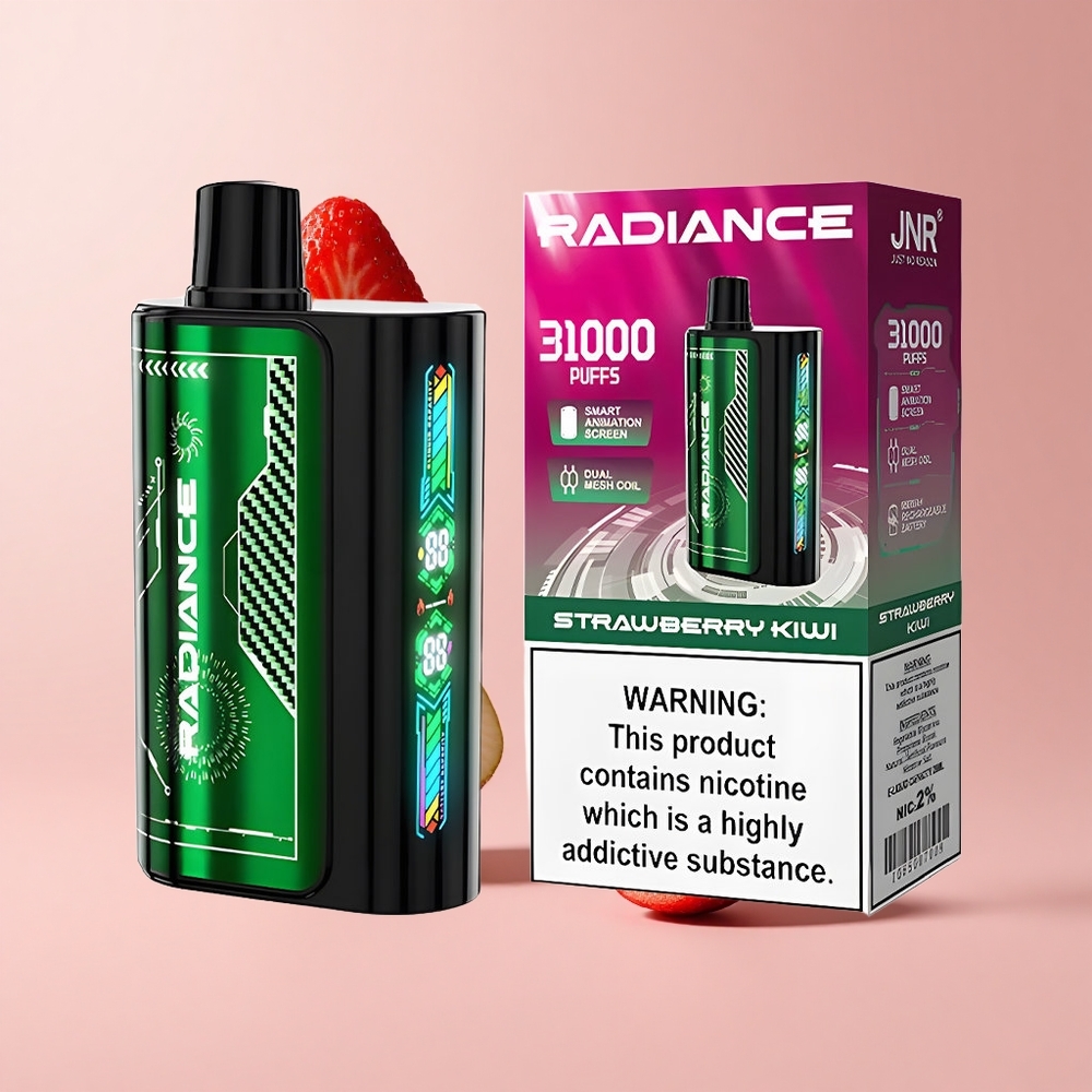 Strawberry Kiwi JNR Radiance 31000 Puffs Dual Mesh Rechargeable