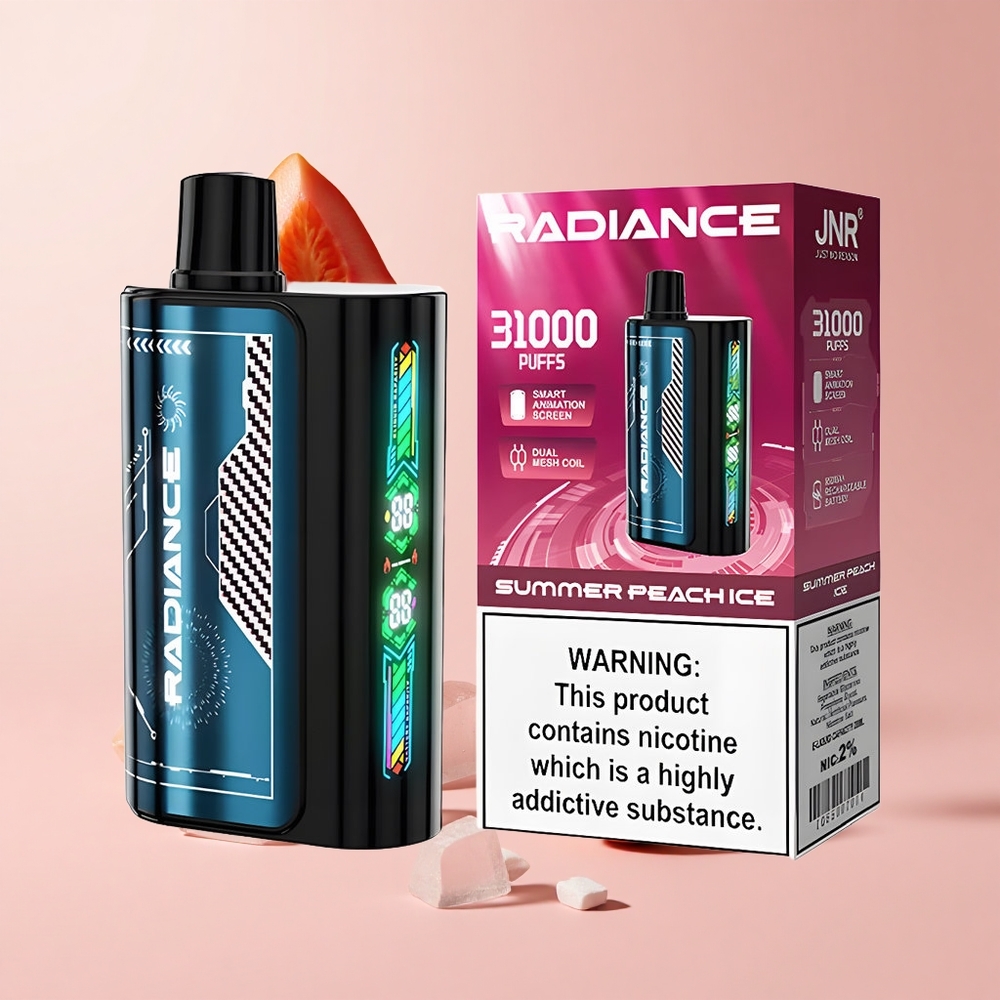 Summer Peach Ice JNR Radiance 31000 Puffs Dual Mesh Rechargeable