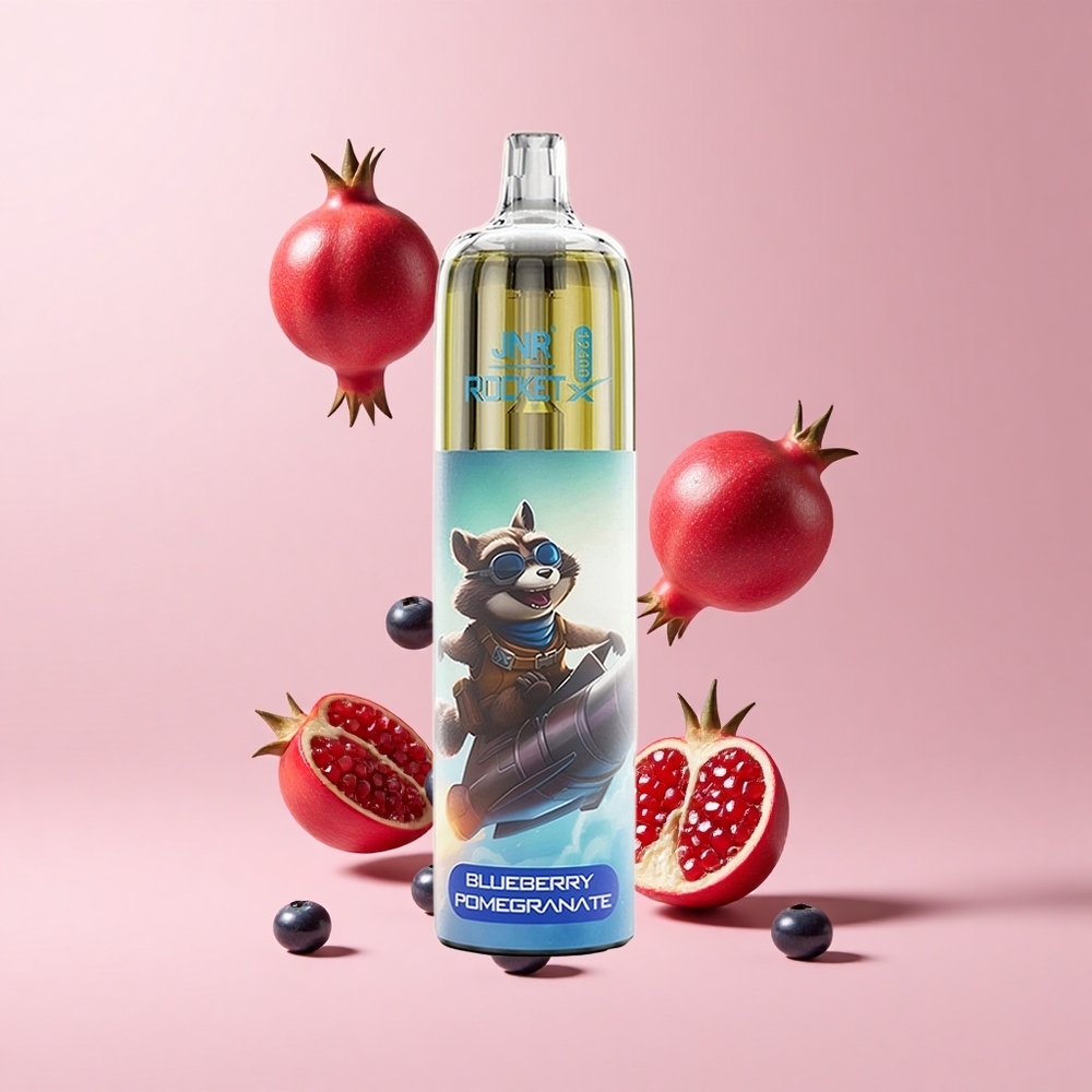 Blueberry Pomegranate JNR Rocket-X 12400 Puffs Mesh Coil Disposable Vape