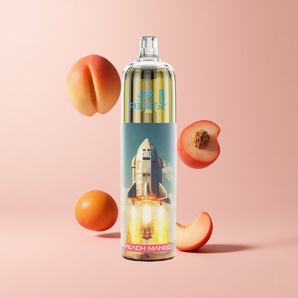 Peach Mango JNR Rocket-X 12400 Puffs Adjustable Airflow RGB Disposable Vape