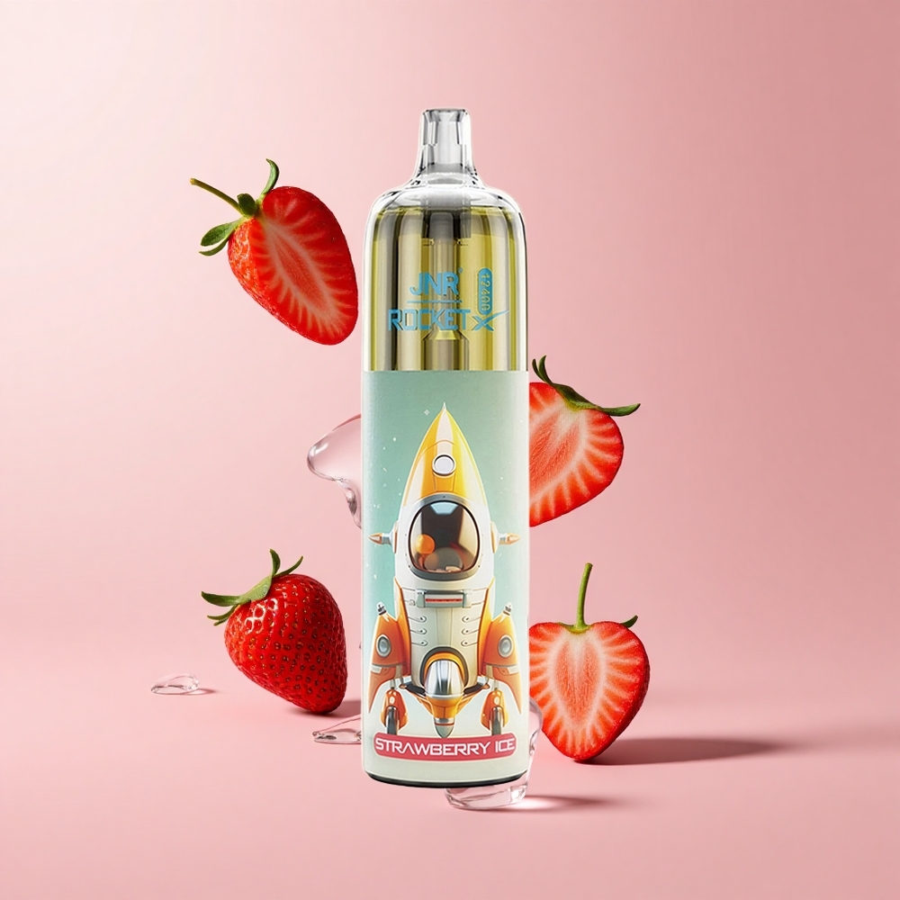 Strawberry Ice JNR Rocket-X 12400 Puffs Adjustable Airflow RGB