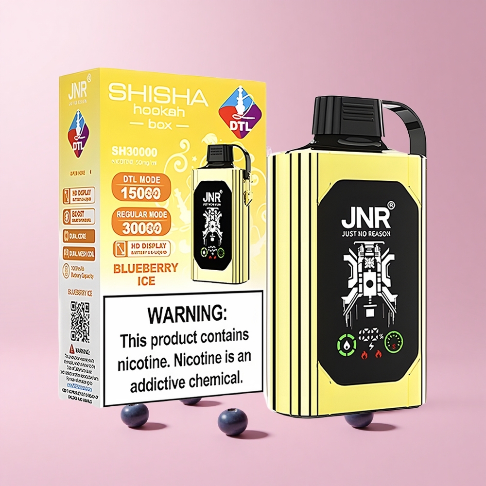 Blueberry Ice JNR Shisha Hookah Box 20500 Puffs 25ml Dual Mesh Disposable Vape