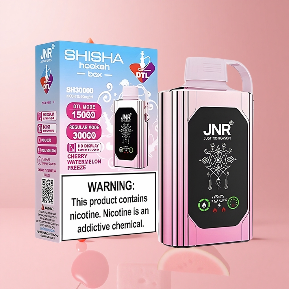 Cherry Watermelon JNR Shisha Hookah Box 20500 Puffs 25ml Dual Mesh Type-C