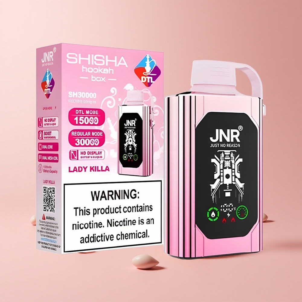 Lady Killa JNR Shisha Hookah Box 20500 Puffs HD Display Dual Mesh Coil