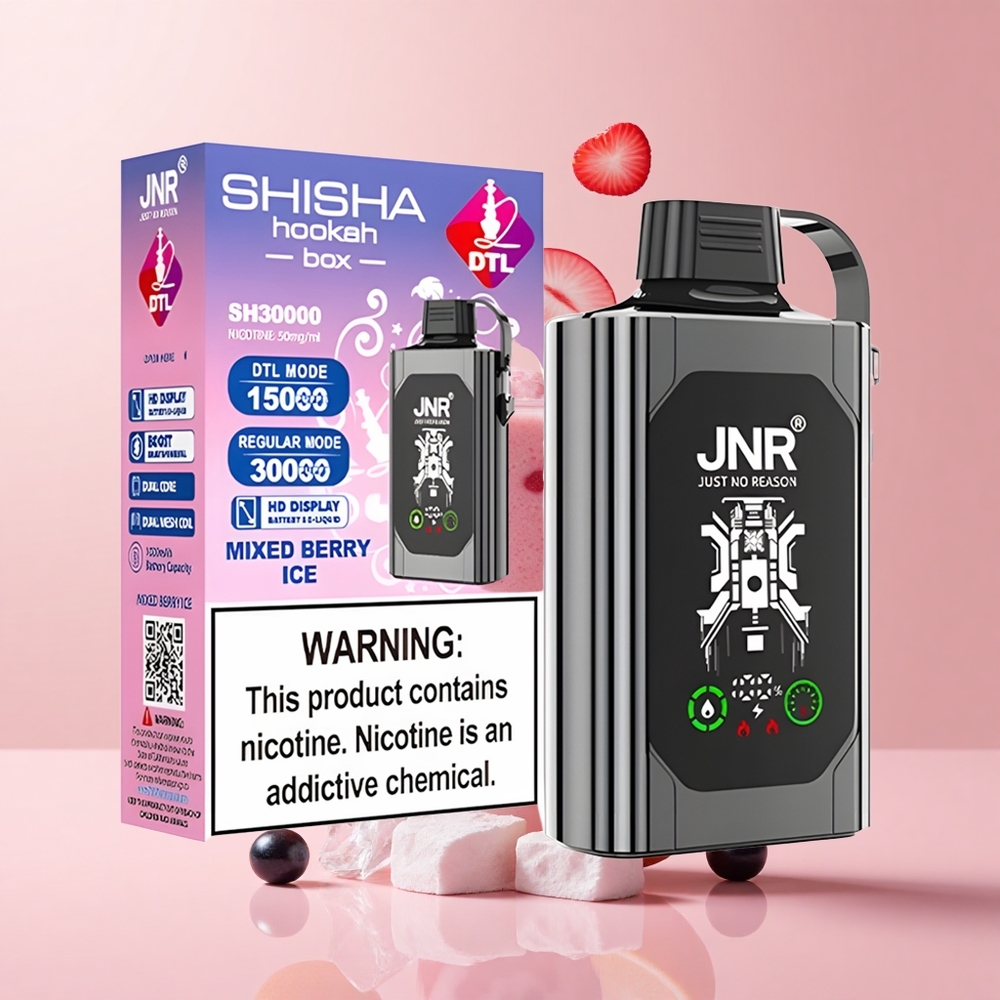 Mixed Berry Ice JNR Shisha Hookah Box 20500 Puffs Dual Mesh Coil Type-C