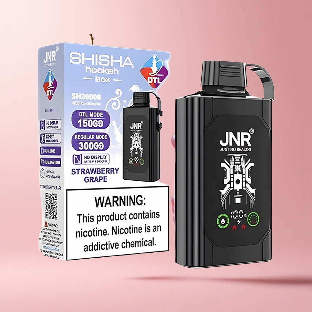 Strawberry Grape JNR Shisha Hookah Box 20500 Puffs Dual Mesh 25ml