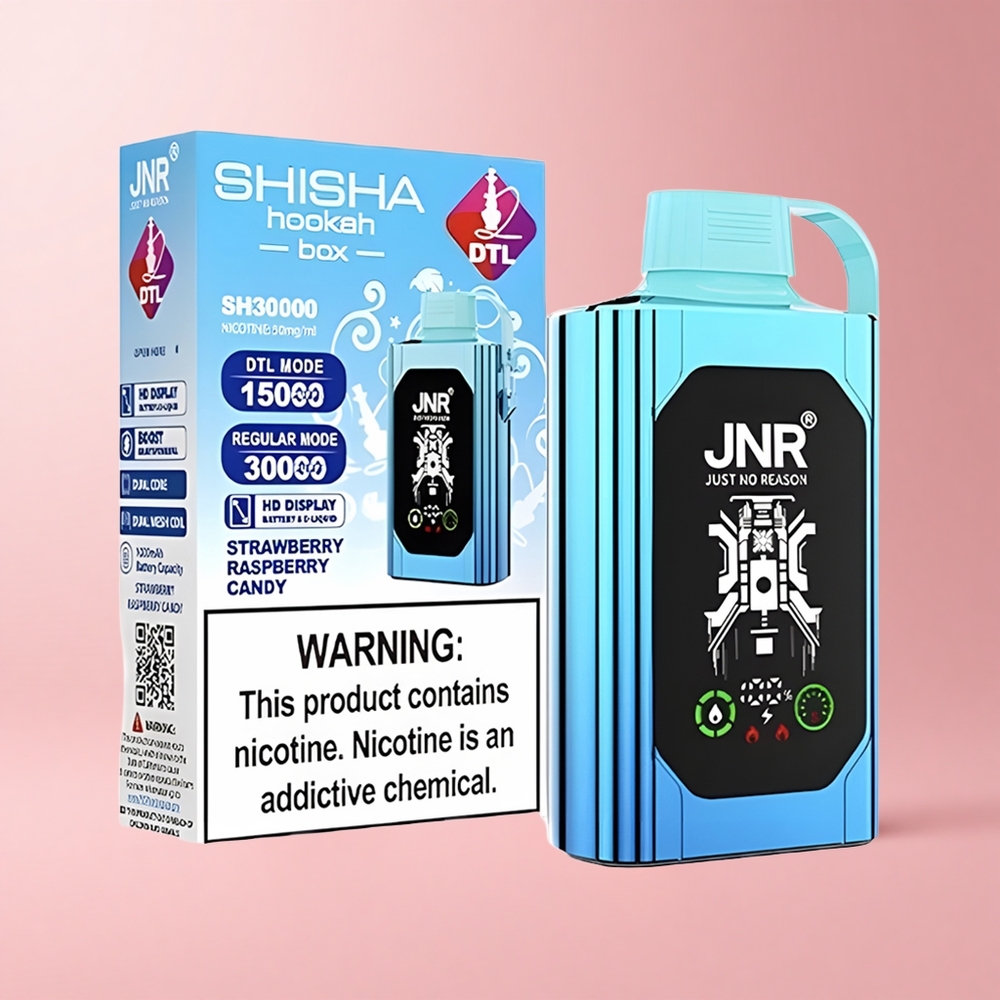 Strawberry Raspberry Candy JNR Shisha Hookah Box 20500 Puffs Dual Mesh Disposable