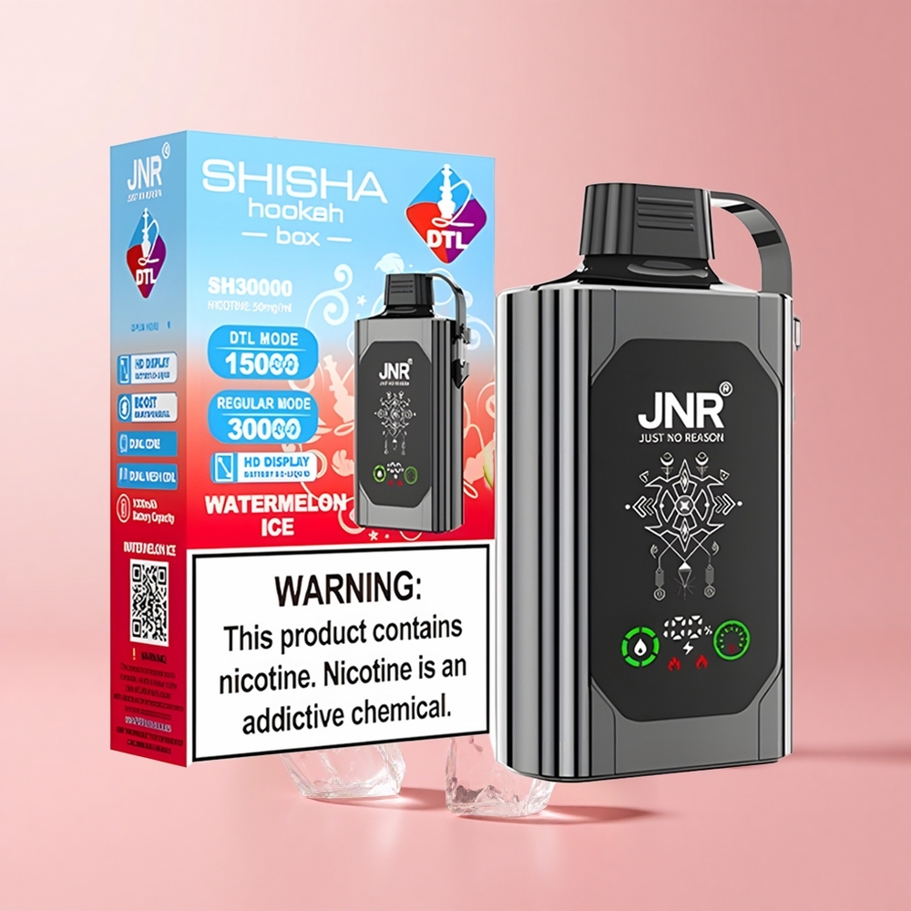 Watermelon Ice JNR Shisha Hookah Box 20500 Puffs HD Display Dual Mesh
