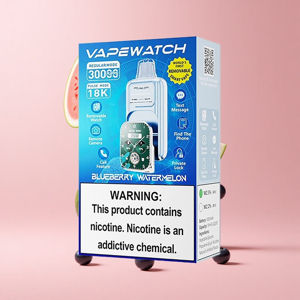 Blueberry Watermelon JNR VapeWatch 30000 Puffs 19mL 5% Nicotine Dual Mesh